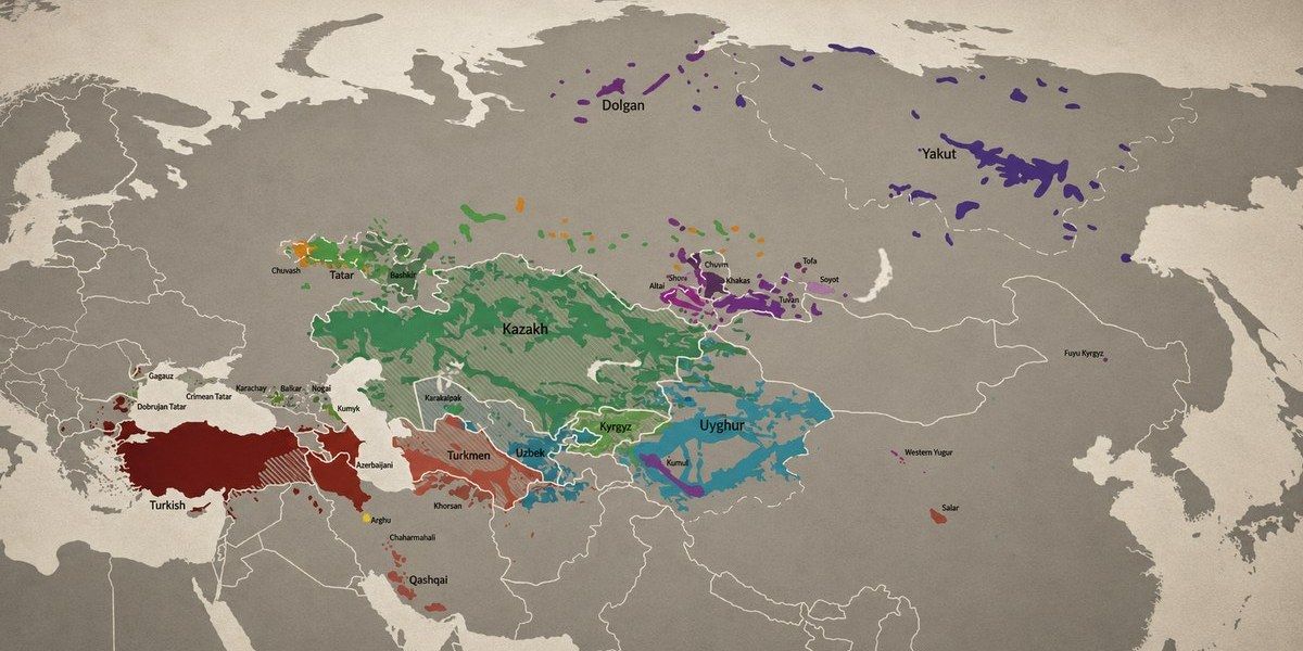 Türkischstämmigen-Geografie — Balkan, Kaukasus, Mittelasien